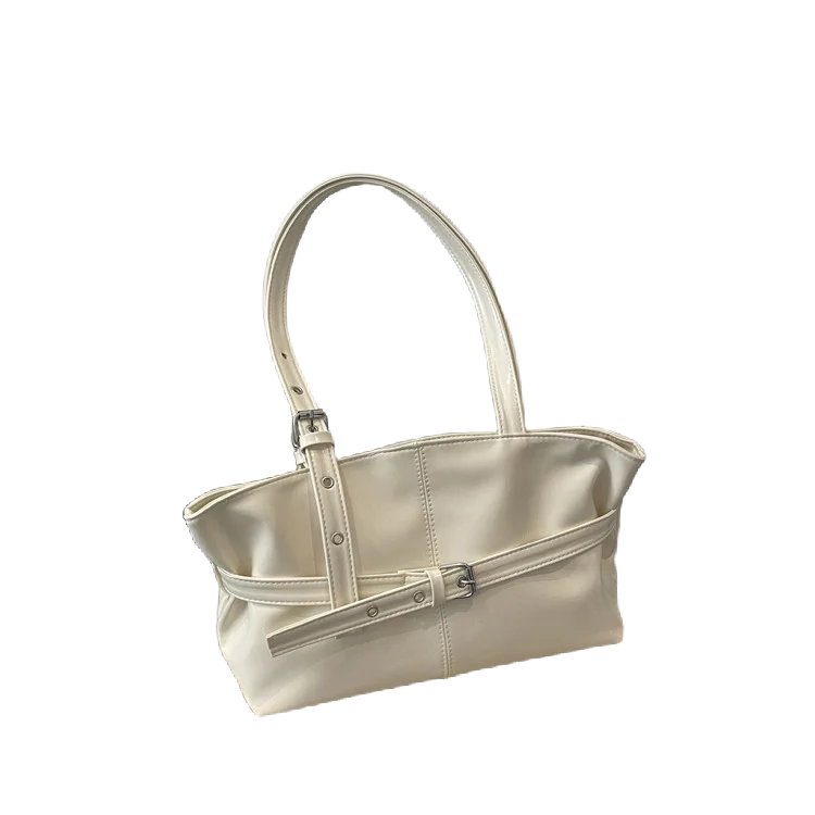 Éloise Buckled Shoulder Bag - Ivory Cream