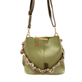 Amara Bucket Chain Bag (Green)