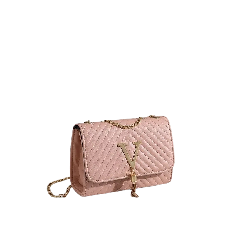 BAGUXE V” Luxe Shoulder Clutch Party Bag (Pink)