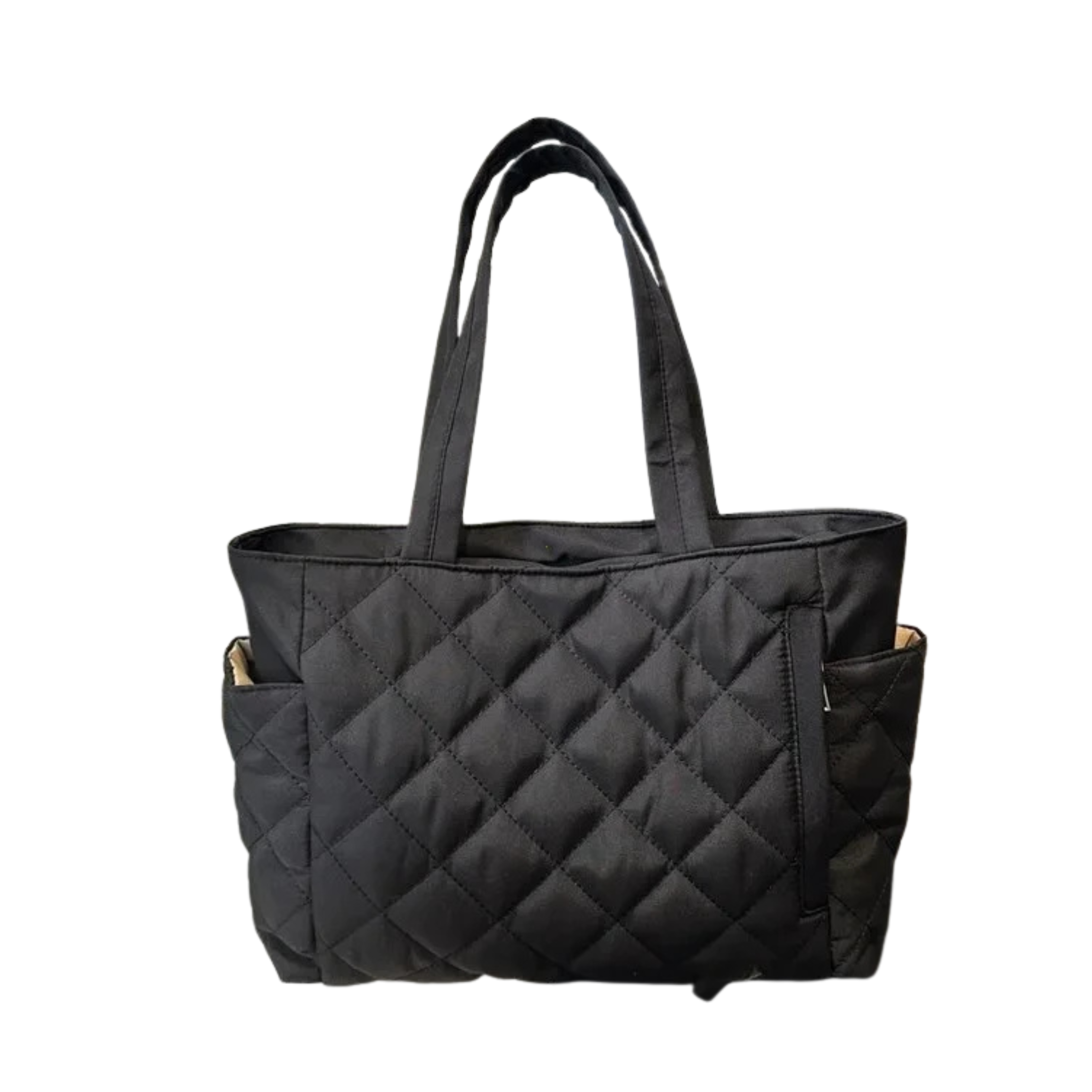 Lumière Quilted Tote - Black