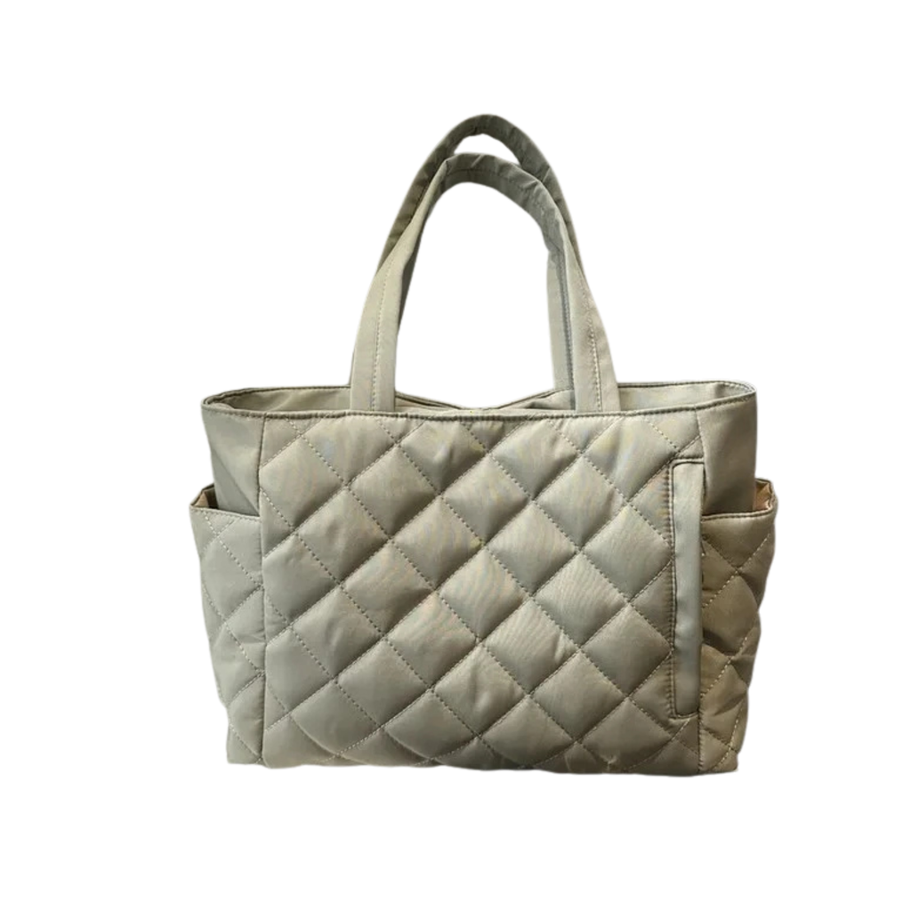 Lumière Quilted Tote - Sage Green