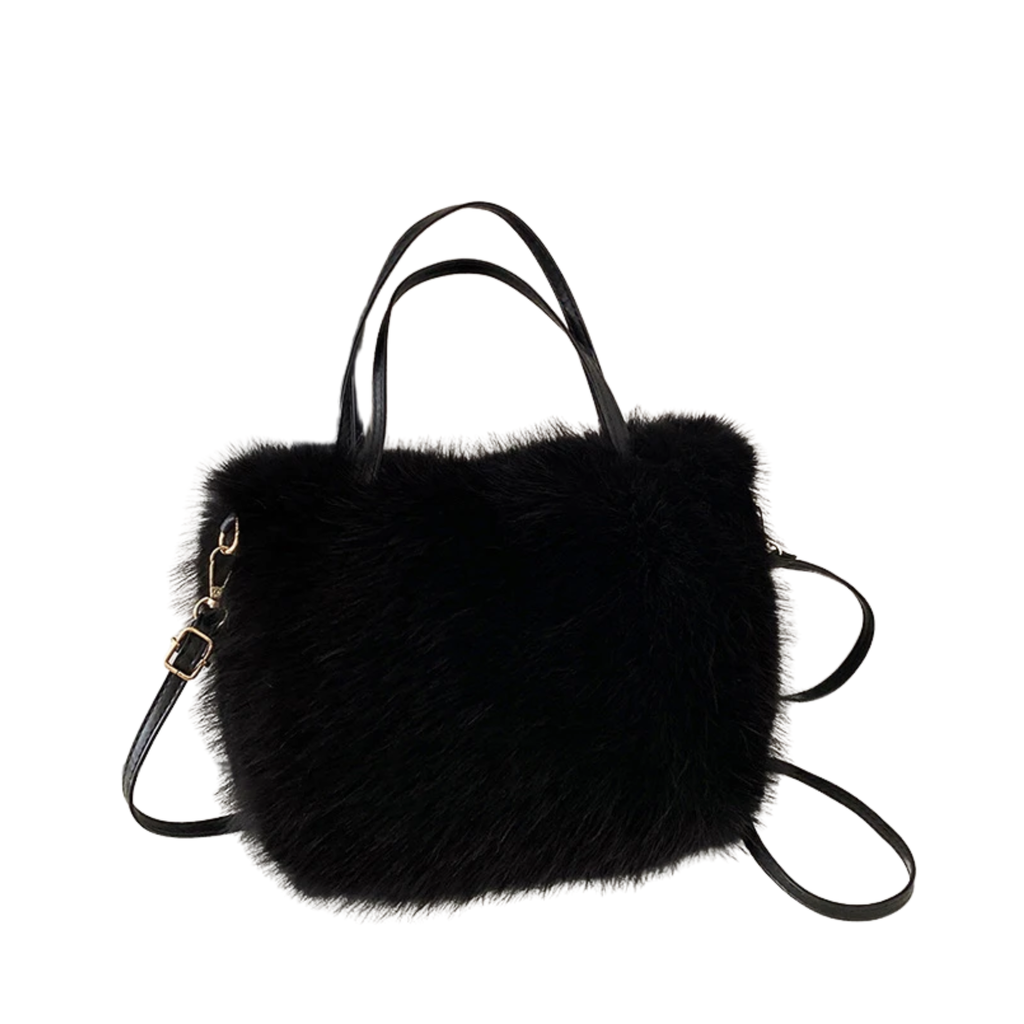 Luna Plush Tote (Black)