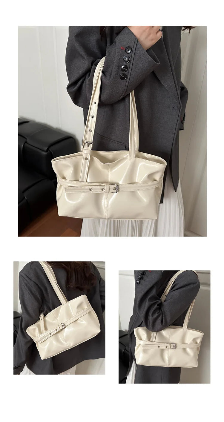 Éloise Buckled Shoulder Bag - Ivory Cream