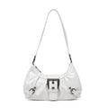 Monroe Buckle Shoulder Bag (White)