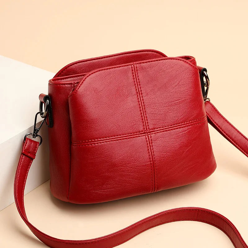 Élodie Crossbody Messenger Bag (Ruby Red)