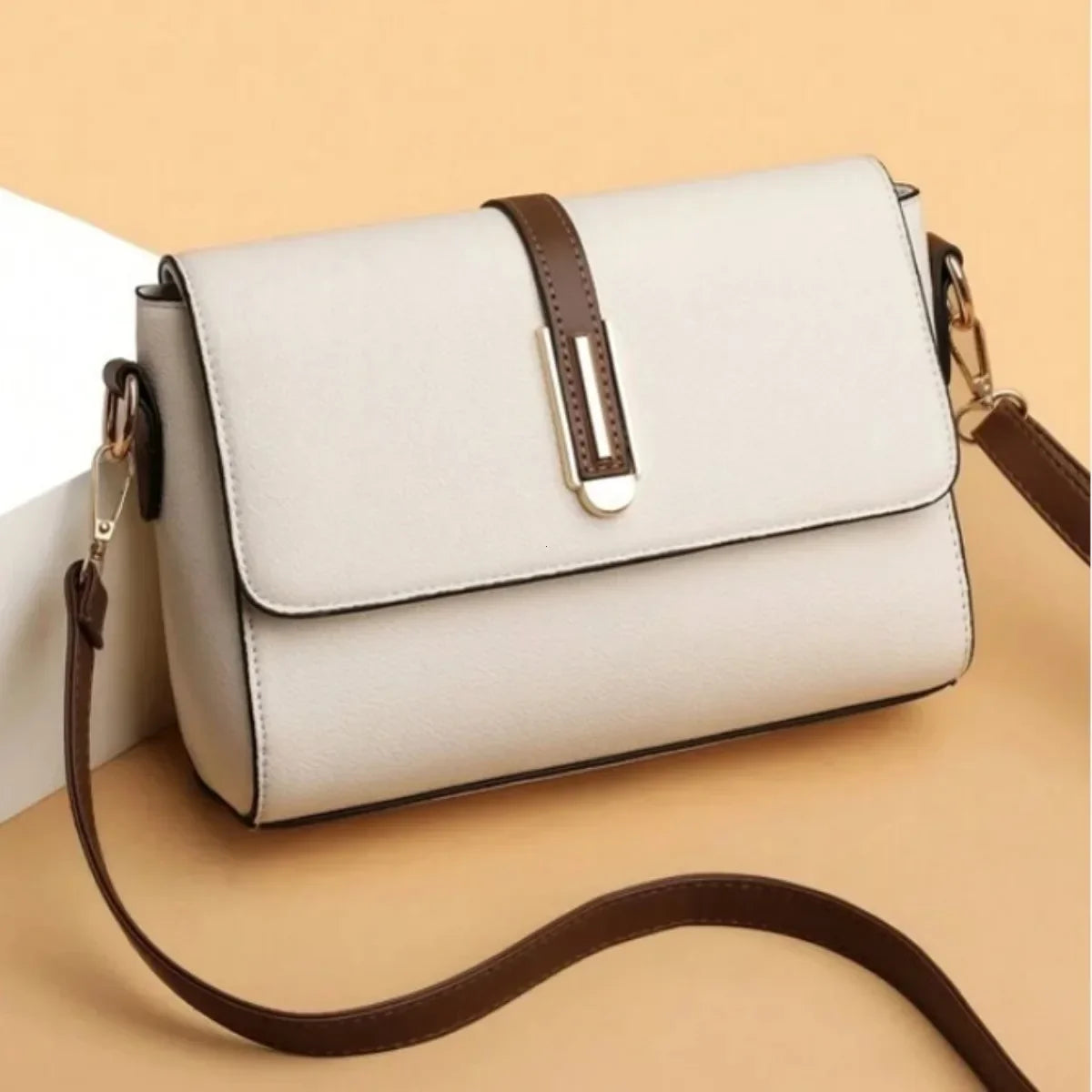 Aurelia Luxe Crossbody (Beige)
