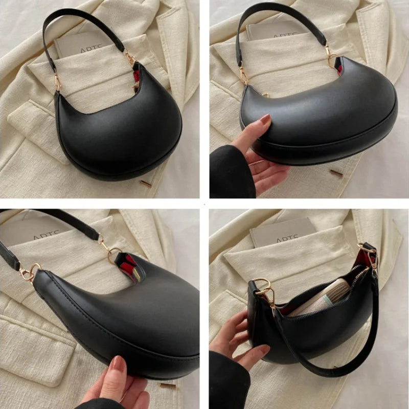 Luné Crescent Bag - Black