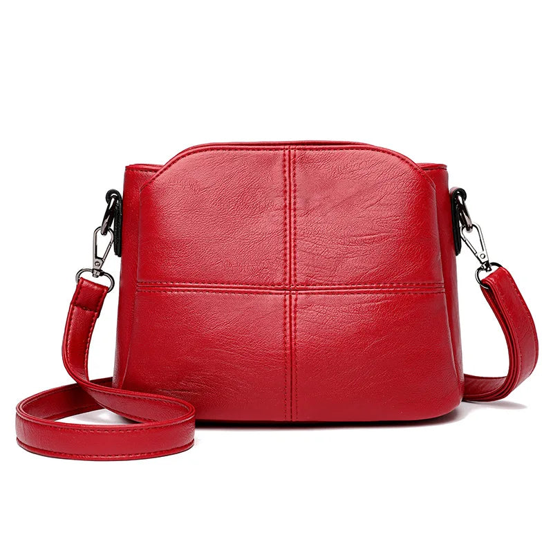 Élodie Crossbody Messenger Bag (Ruby Red)