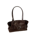 Éloise Buckled Shoulder Bag - Espresso Brown
