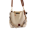 Amara Bucket Chain Bag (Beige)